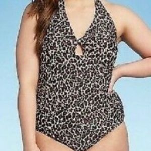 Leopard print one piece 20W